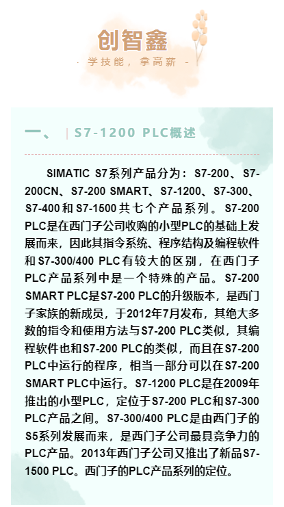 西门子S7-1200PLC的硬件